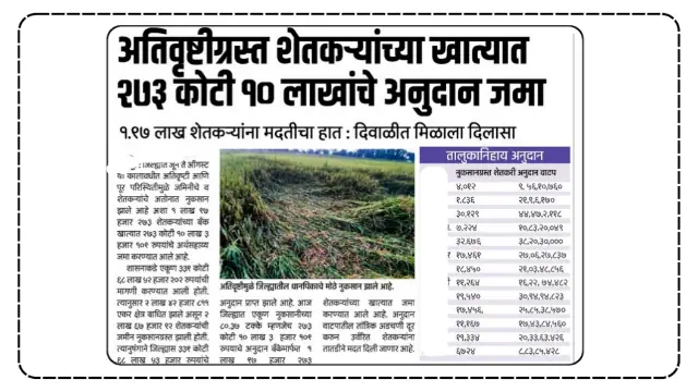Ativrushti Nuksan Bharpai List